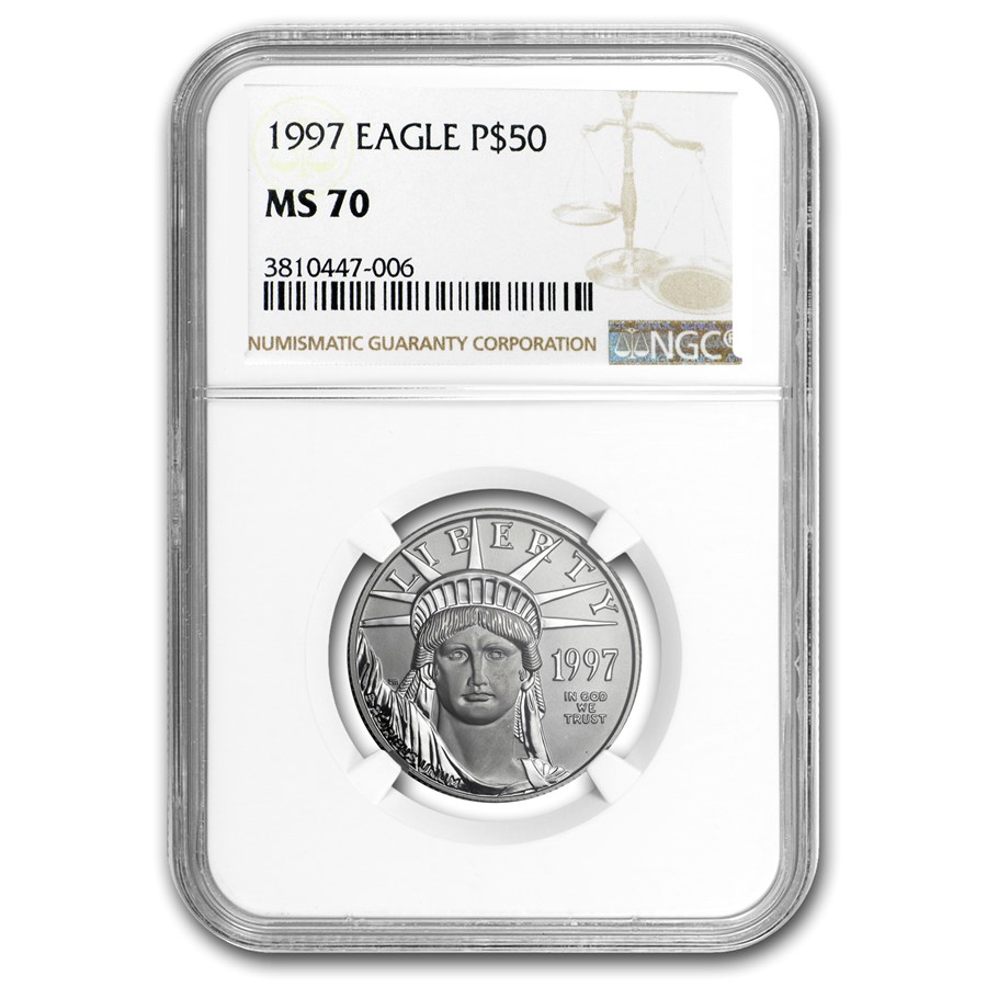 1997 1/2 oz American Platinum Eagle MS-70 NGC