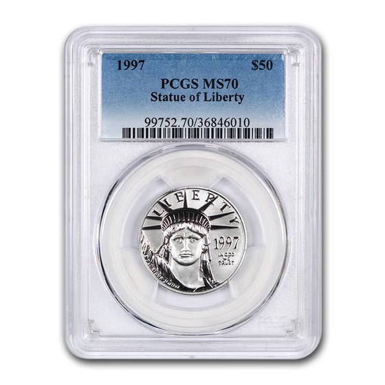 1997 1/2 oz American Platinum Eagle MS-70 PCGS 1997 1/2 oz American Platinum Eagle MS-70 PCGS