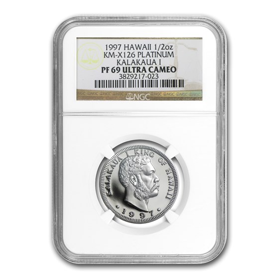 1997 1/2 oz Proof Platinum Hawaiian King PF-69 NGC 1997 1/2 oz Proof Platinum Hawaiian King PF-69 NGC