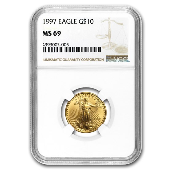 1997 1/4 oz American Gold Eagle MS-69 NGC 1997 1/4 oz American Gold Eagle MS-69 NGC