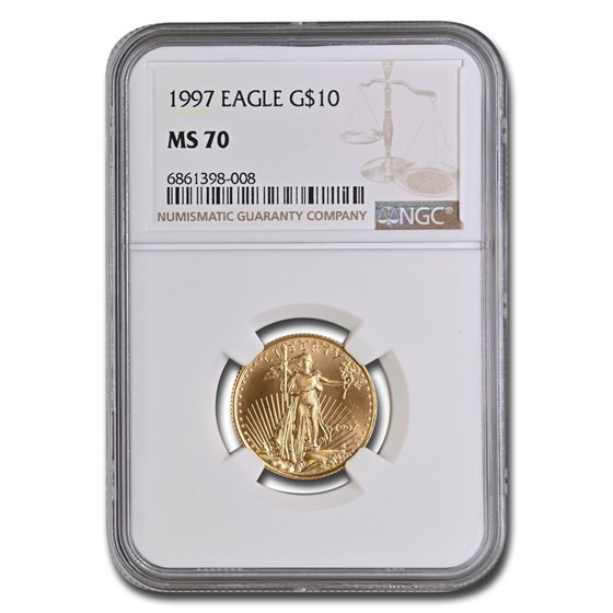 1997 1/4 oz American Gold Eagle MS-70 NGC 1997 1/4 oz American Gold Eagle MS-70 NGC