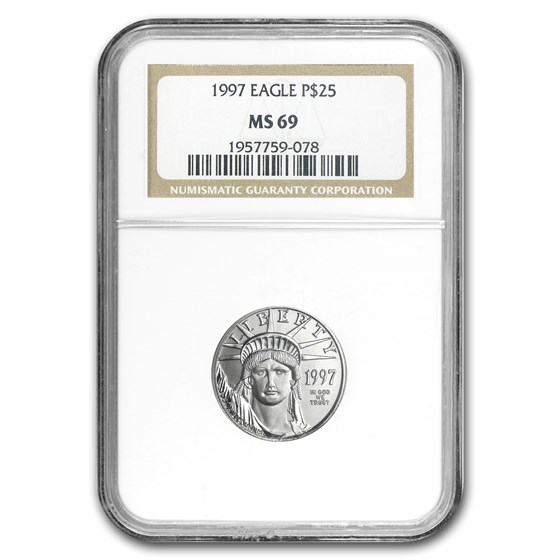 1997 1/4 oz American Platinum Eagle MS-69 NGC 1997 1/4 oz American Platinum Eagle MS-69 NGC
