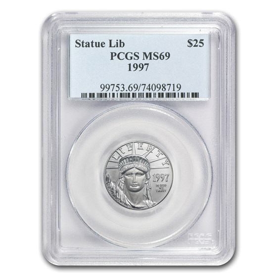 1997 1/4 oz American Platinum Eagle MS-69 PCGS 1997 1/4 oz American Platinum Eagle MS-69 PCGS