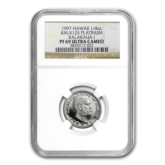 1997 1/4 oz Proof Platinum Hawaiian King PF-69 NGC 1997 1/4 oz Proof Platinum Hawaiian King PF-69 NGC