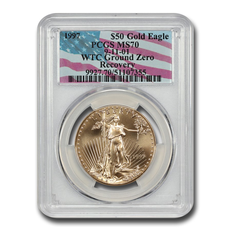 1997 1 oz American Gold Eagle MS-70 PCGS (WTC Label)