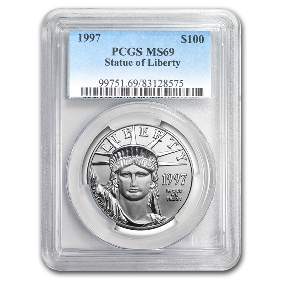 1997 1 oz American Platinum Eagle MS-69 PCGS 1997 1 oz American Platinum Eagle MS-69 PCGS
