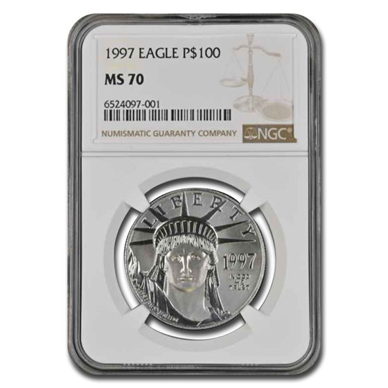 1997 1 oz American Platinum Eagle MS-70 NGC 1997 1 oz American Platinum Eagle MS-70 NGC
