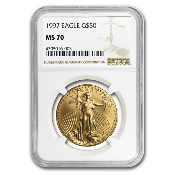 1997 1 oz Gold American Eagle MS-70 NGC 1997 1 oz Gold American Eagle MS-70 NGC