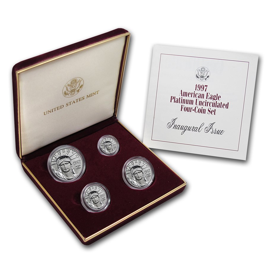1997 4-Coin American Platinum Eagle Set BU (w/Box & COA)