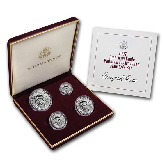 1997 4-Coin American Platinum Eagle Set BU (w/Box & COA) 1997 4-Coin American Platinum Eagle Set BU (w/Box & COA)