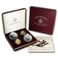 1997 4-Coin Commem Jackie Robinson Set BU & Proof (w/Box & COA)