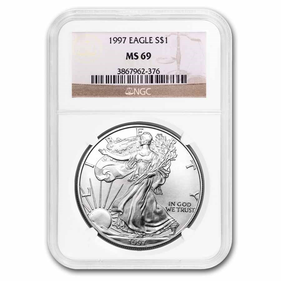 1997 American Silver Eagle MS-69 NGC