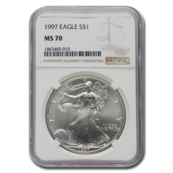 1997 American Silver Eagle MS-70 NGC 1997 American Silver Eagle MS-70 NGC