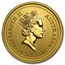 1997 Australia 1/10 oz Gold Lunar Ox BU (Series I)