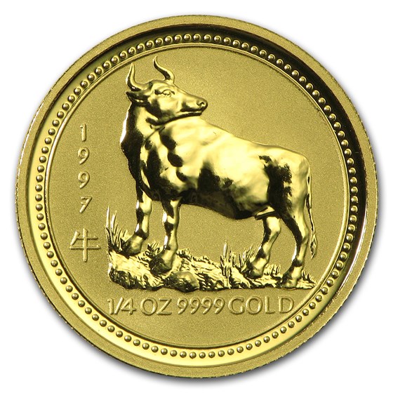 1997 Australia 1/4 oz Gold Lunar Ox BU (Series I) 1997 Australia 1/4 oz Gold Lunar Ox BU (Series I)