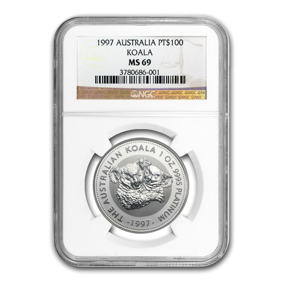 1997 Australia 1 oz Platinum Koala MS-69 NGC