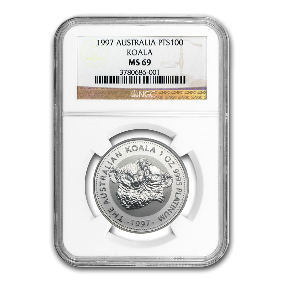 1997 Australia 1 oz Platinum Koala MS-69 NGC