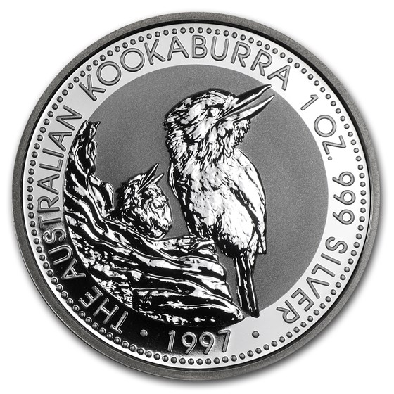 1997 Australia 1 oz Silver Kookaburra BU