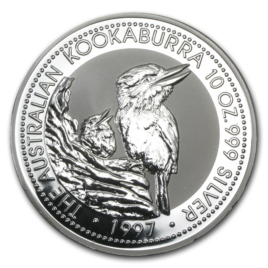 1997 Australia 10 oz Silver Kookaburra BU