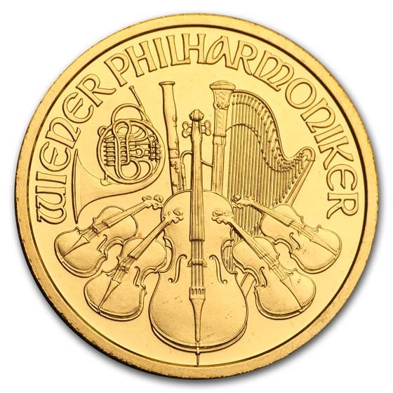 1997 Austria 1/2 oz Gold Philharmonic BU