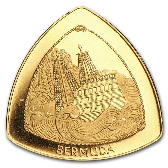 1997 Bermuda 1/2 oz Proof Gold $30 Triangle