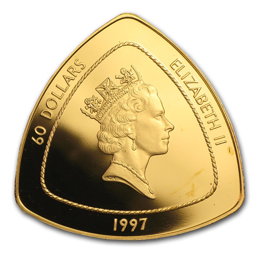 1997 Bermuda 1 oz Proof Gold $60 Sea Venture Triangle (Box & COA)