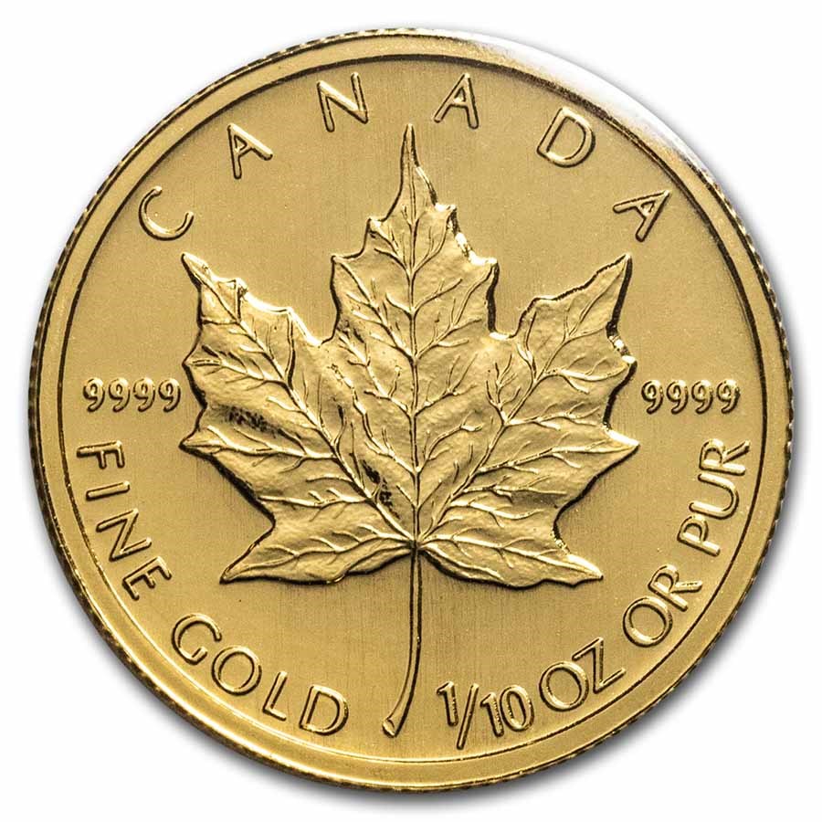 1997 Canada 1/10 oz Gold Maple Leaf BU