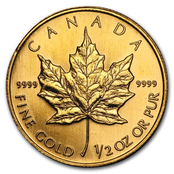 1997 Canada 1/2 oz Gold Maple Leaf BU
