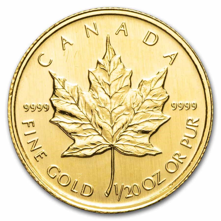 1997 Canada 1/20 oz Gold Maple Leaf BU