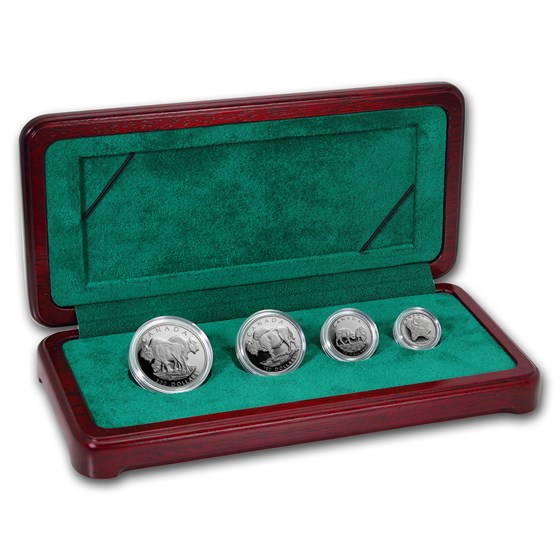 1997 Canada 4-Coin Proof Platinum Wood Bison Set (w/Box & COA) 1997 Canada 4-Coin Proof Platinum Wood Bison Set (w/Box & COA)