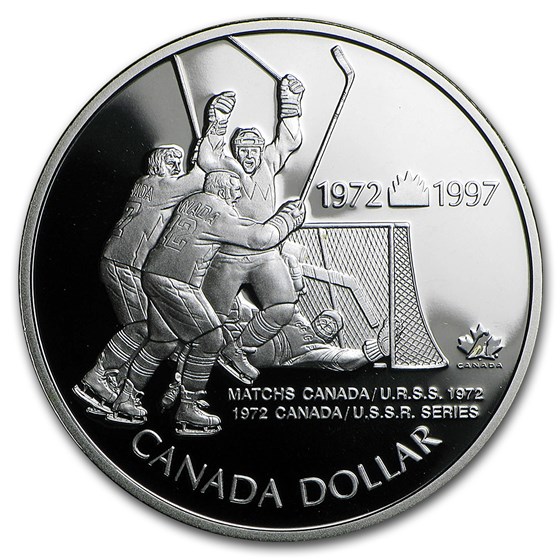 1997 Canada Silver Dollar Proof (Hockey Victory) 1997 Canada Silver Dollar Proof (Hockey Victory)
