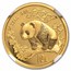 1997 China 1/10 oz Gold Panda MS-68 NGC (Large Date)