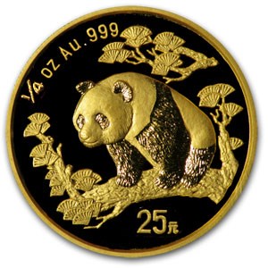 1997 China 1/4 oz Gold Panda Small Date BU (Sealed) 1997 China 1/4 oz Gold Panda Small Date BU (Sealed)