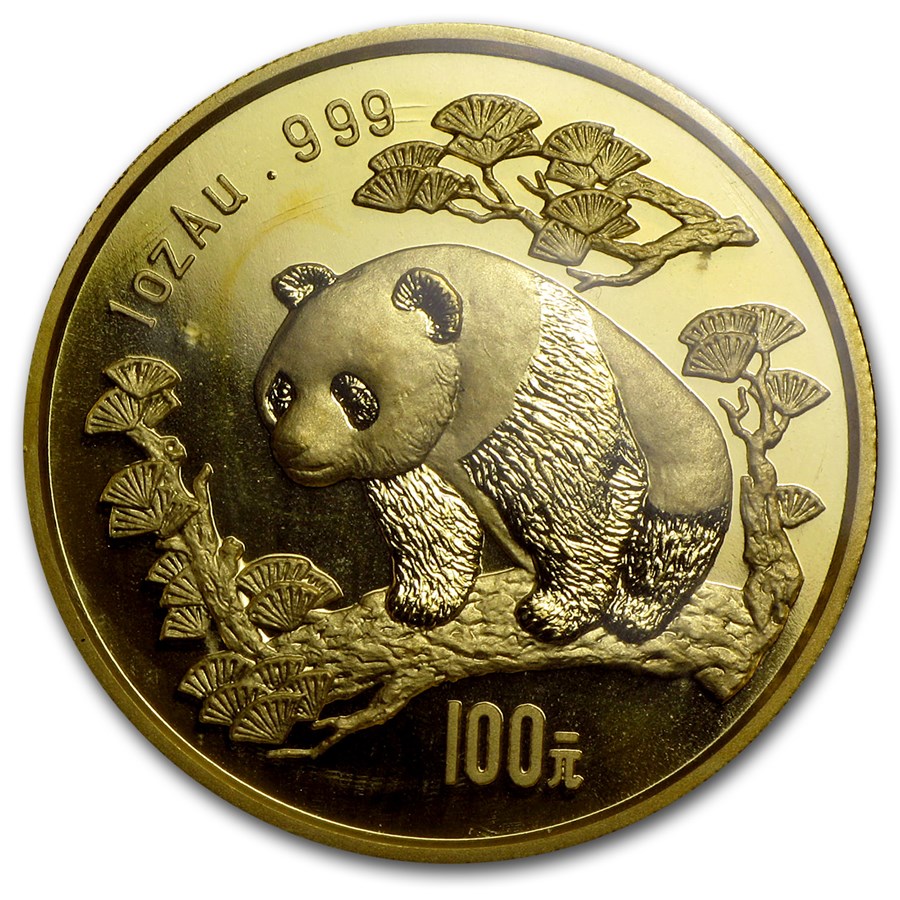 1997 China 1 oz Gold Panda Large Date BU (Sealed)