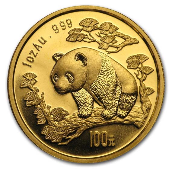 1997 China 1 oz Gold Panda Small Date BU (In Capsule) 1997 China 1 oz Gold Panda Small Date BU (In Capsule)
