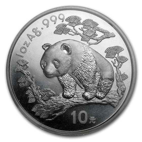 1997 China 1 oz Silver Panda Large Date BU (Sealed) 1997 China 1 oz Silver Panda Large Date BU (Sealed)