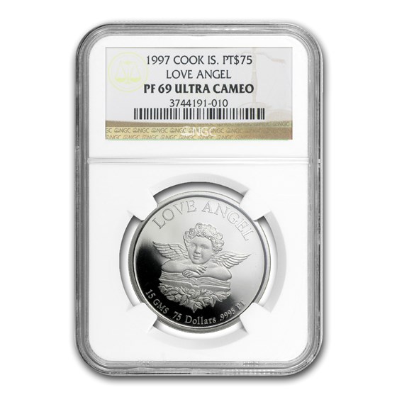 1997 Cook Islands 15 gram Platinum Love Angel PF-69 NGC 1997 Cook Islands 15 gram Platinum Love Angel PF-69 NGC