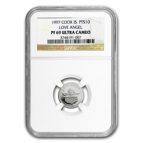 1997 Cook Islands 2.5 gram Platinum Love Angel PF-69 NGC 1997 Cook Islands 2.5 gram Platinum Love Angel PF-69 NGC