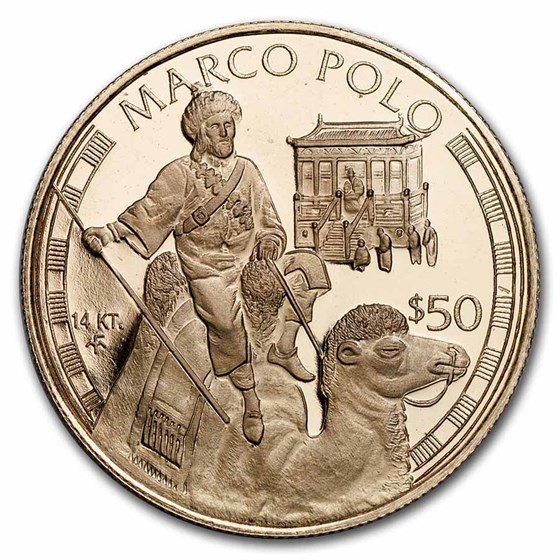 1997 Cook Islands Gold 50 Dollars Proof (Marco Polo) 1997 Cook Islands Gold 50 Dollars Proof (Marco Polo)