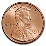 1997-D Lincoln Cent 50-Coin Roll BU