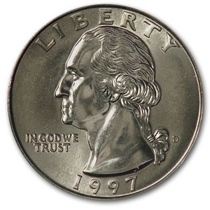 1997-D Washington Quarter BU 1997-D Washington Quarter BU