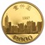 1997 Hong Kong Proof Gold $1000 Dollars Return to China