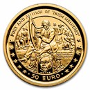 1997 Isle of Man 1/25 oz Gold Composer and Poet Thomas Moore