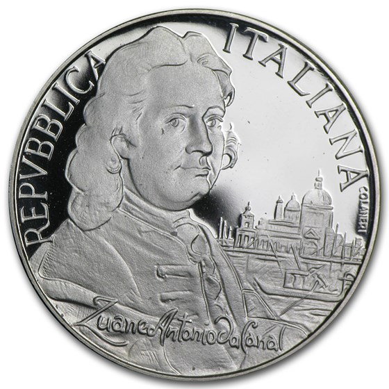 1997 Italy Silver 5000 Lire Canaletto 1997 Italy Silver 5000 Lire Canaletto