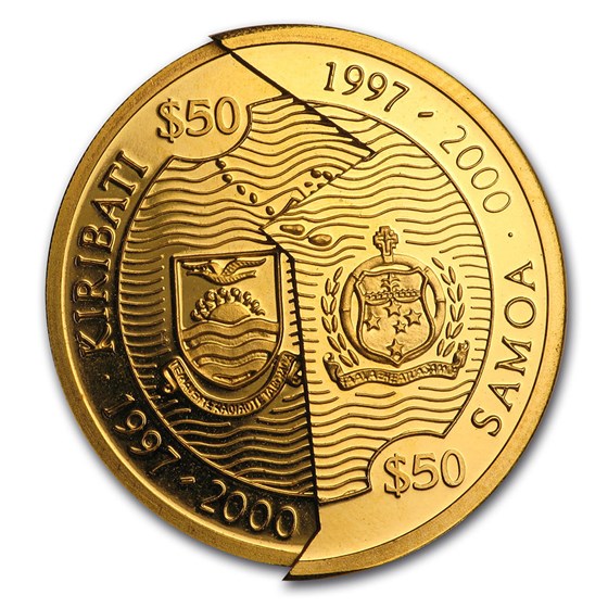 Buy 1997 Kiribati/Samoa 50 Gold Two coin Millennium Proof Set Online