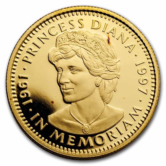 1997 Liberia Gold $100 Princess Diana Proof 1997 Liberia Gold $100 Princess Diana Proof