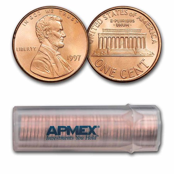 1997 Lincoln Cent 50-Coin Roll BU 1997 Lincoln Cent 50-Coin Roll BU