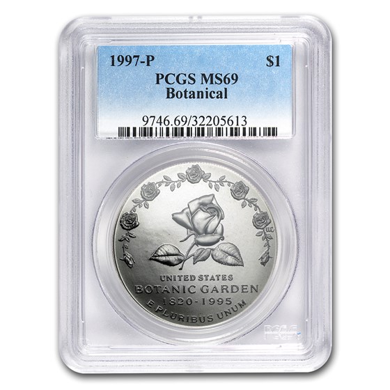 1997-P Botanical Garden $1 Silver Commem MS-69 PCGS 1997-P Botanical Garden $1 Silver Commem MS-69 PCGS