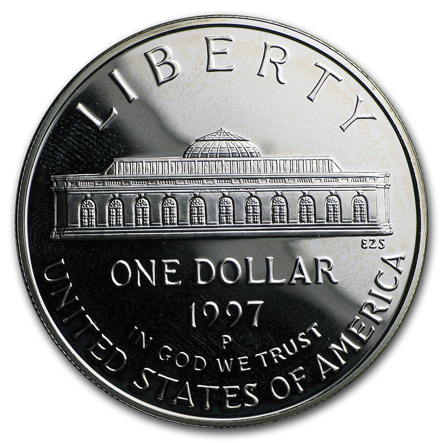 1997-P Botanical Garden $1 Silver Commem Proof (Capsule only)