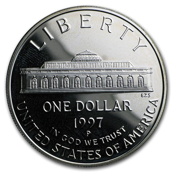 1997-P Botanical Garden $1 Silver Commem Proof (Capsule only) 1997-P Botanical Garden $1 Silver Commem Proof (Capsule only)
